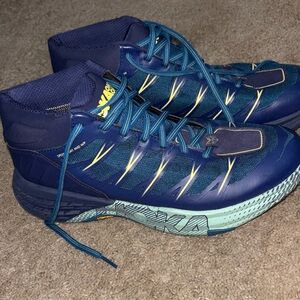 Hoka Men's Navy and Teal Athletic Shoes